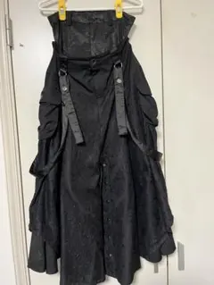 h.naoto レースオーバースカート付きパンツ