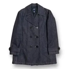 2000's OLD GAP 香港製 裏地キルティング デニム Pコート 古着