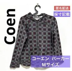 coen コーエン パーカー チェック柄 M レディース