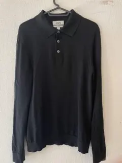 COS ブラック ニットポロシャツ　XS 美品のサムネイル