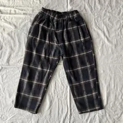 キッズ　男の子　チェック柄　ロングパンツ フリース　120cm 長ズボン　起毛