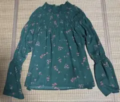 alicia PAGEBOY☆レトログリーンブラウス