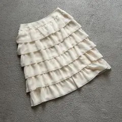 美品　KOJI WATANABE STYLE ティアードスカート　ベージュのサムネイル