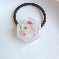 レジン ヘアゴム 押し花 パープル系 - メルカリ