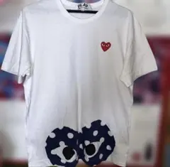 PLAY COMME des GARCONS Tシャツ ハートドット L 小さめ