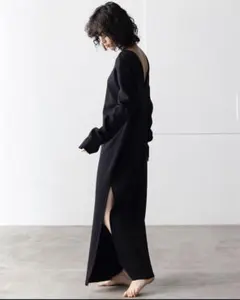 26ss ADAM ET ROPE アダムエロペ スリットスリーブワンピース黒 - メルカリ