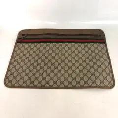 GUCCI グッチ ビンテージ クラッチバッグ GGスプリーム シェリーライン