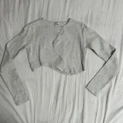 W.W.G グレー クロップド長袖トップス