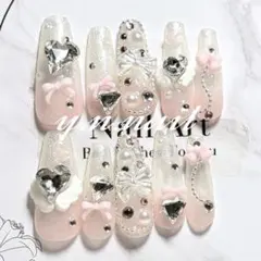 現品】No.70♡量産型♡地雷系♡ワンホン♡韓国♡y2k♡女児ネイル