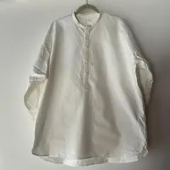 muji labo ノーカラープルオーバーシャツ　L-XLサイズ