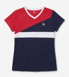 ⭐︎美品　FILA テニス Tシャツ ネイビー×レッドのサムネイル