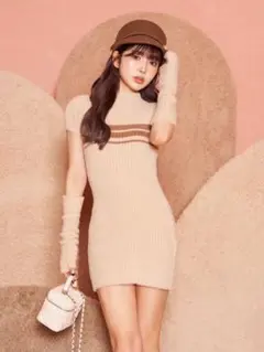 即購入⭕️Darich（ダーリッチ） アームカバーフェザーニットミニワンピース