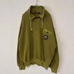 Royal Classic ハーフジップ スウェット イエロー L レトロ古着