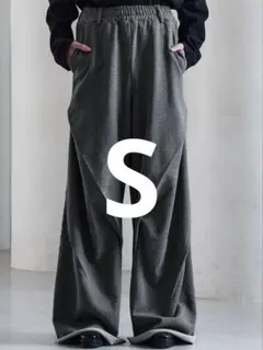 【CLEL】3D タックスウェットパンツ　チャコールグレー　S
