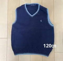 Ralph Lauren ネイビー Vネックベスト 120