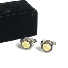 【未使用保管品】1E213/バーバリーブラックレーベル/カフス/シルバー/メンズ