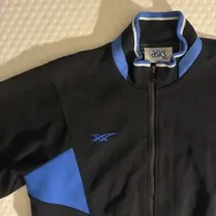 90s asics アシックス トラックジャケット ジャージ 短丈 ブラック