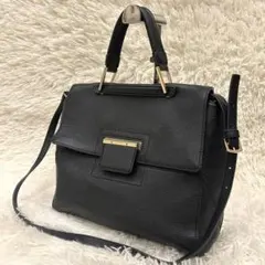 フルラ アルテーシア 2way ショルダーバッグ ハンドバッグ シボ革 ブラック