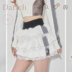 Darich　スポーティラインフリルミニスカート　FREEサイズ　ホワイト