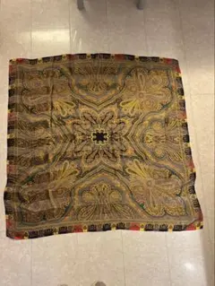 ペイズリー柄 シルク風スカーフ