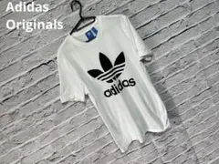 adidas originals ロゴプリント ホワイト Tシャツ