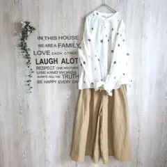 ✱刺繍　小花柄　ノーカラーブラウス　大きいサイズ　3L✱