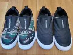 DC SHOE スリッポンスニーカー 迷彩 ブラック ２足セット 美品