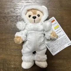 新品未使用★ホワイト・ウィンタータイム・ワンダーズ　ダッフィー ぬいぐるみバッジ