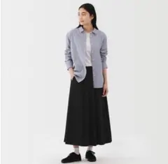無印良品 婦人 ライトスウェットスカート ブラックのサムネイル
