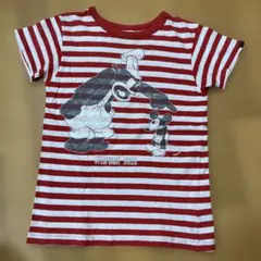 グルービーカラーズ ミッキー Tシャツ 140 ボーダー 蒸気船ウィリーのサムネイル