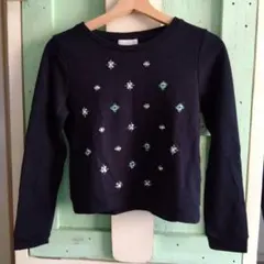 hyphen world gallery ビジュー長袖トップス