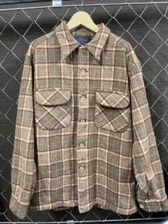 70s PENDLETON チェックシャツ Mサイズ ウール　ボードシャツ