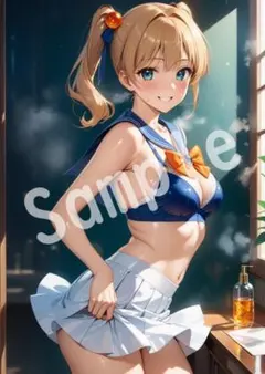 アニメファンアート JK グラビア A4 ポスター イラスト ★00148980