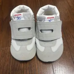 ミキハウス ミズノ　ベビーシューズ 15.5cm グレー