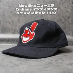 New Era ニューエラ インディアンス キャップ ブラック 7 1/2