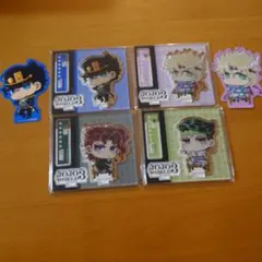 ジョジョワールド3 承太郎　花京院　シーザー　露伴　アクスタ（おまけ付）