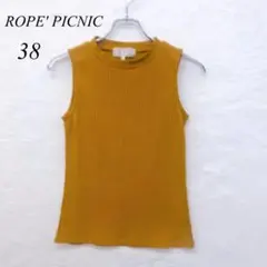 e5292 ロペピクニック ノースリーブトップス 黄土色 38サイズ レディース