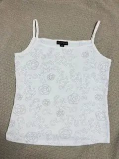 CLATHAS キャミソール ホワイト ロゴ刺繍のサムネイル