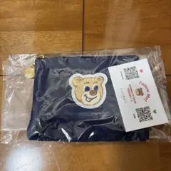 FEILER オールドテディ　ワッペンポーチ　ネイビーのサムネイル