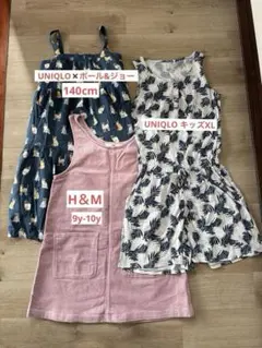 値下げ‼︎ 女の子 ワンピース他 3点セット売り‼︎