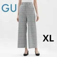 GU ジーユー チェックワイドパンツ ストレートパンツ 新品未使用 XL LL