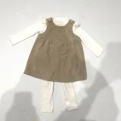 【ハンドメイド】コーデュロイワンピース＆トップス＆レギンス 3点セット