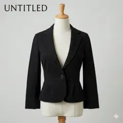 UNTITLED テーラードジャケット ブラック 日本製 綿 きれいめ オフィスのサムネイル