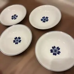 小鉢 5客セット 染付 輪花皿 磁器 - メルカリ