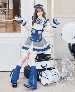 マリームーン Malymoon シュガーブルーサスペンダーデニムメイド