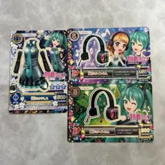 アイカツ！初音ミクドレス・インカム2種☆3枚セット【未使用品】