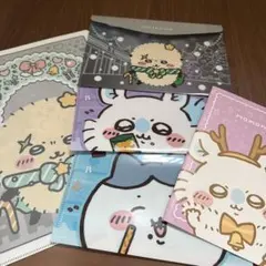 ちいかわ　クリアファイル4枚セットとノート