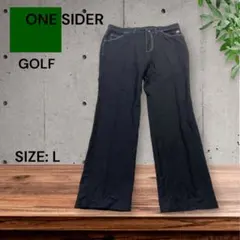 e1953☆ONE SIDER つるやゴルフパンツ Lサイズ ブラックのサムネイル