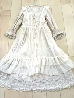 最終値下　ナイスクラップ七分袖ロングワンピース&ペチワンピース２点セッ