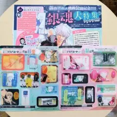 りぼん　別冊マーガレット付録　いろいろ りぼん 別冊マーガレット 3月号 付録 銀魂 クリアカード 喜怒哀楽